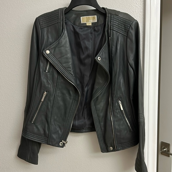 MICHAEL Michael Kors Jackets & Blazers - Gray leather jacket